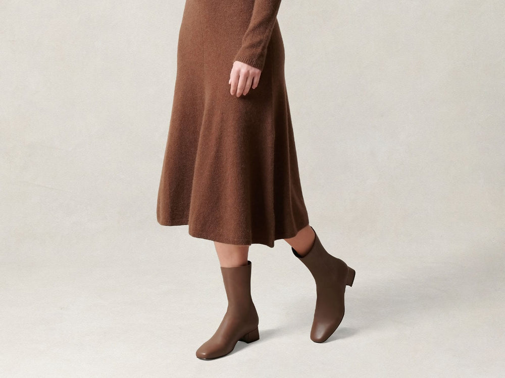 Debbie Boots in Brown Nappa