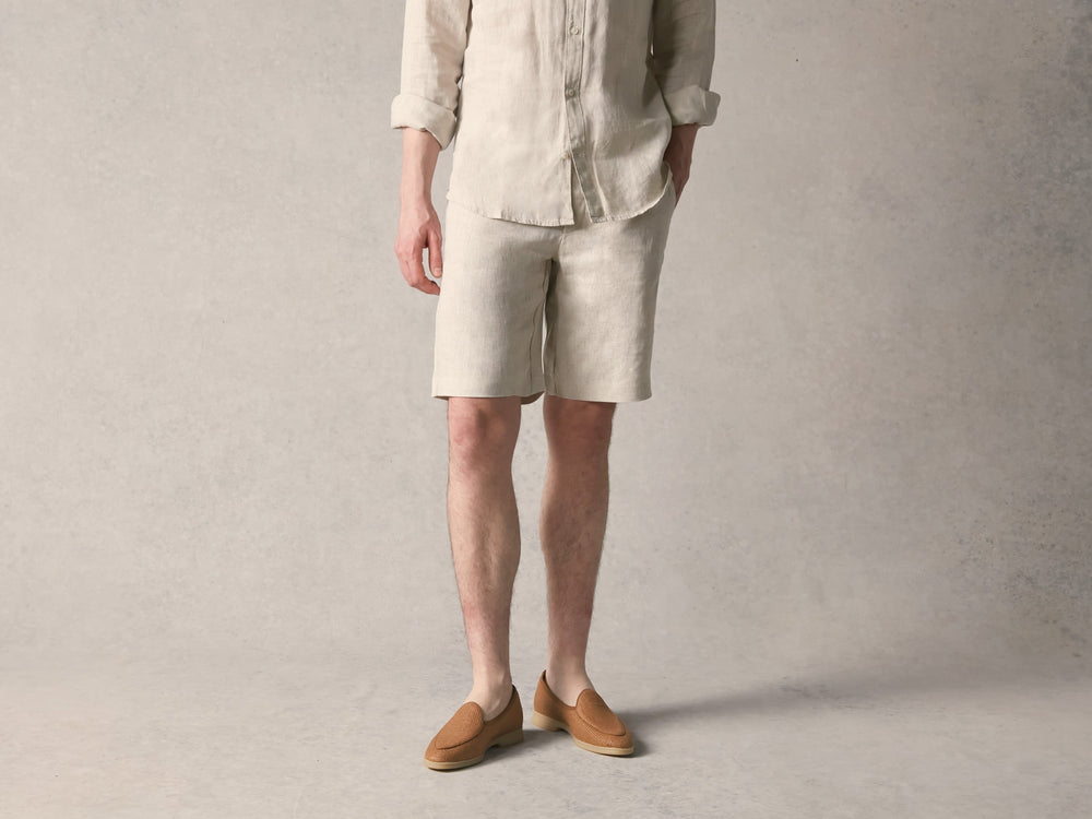 Stride Loafers in Honey Raffia with Natural Sole