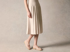 Stride String Loafers in Angel Powder Raffia with Natural Sole