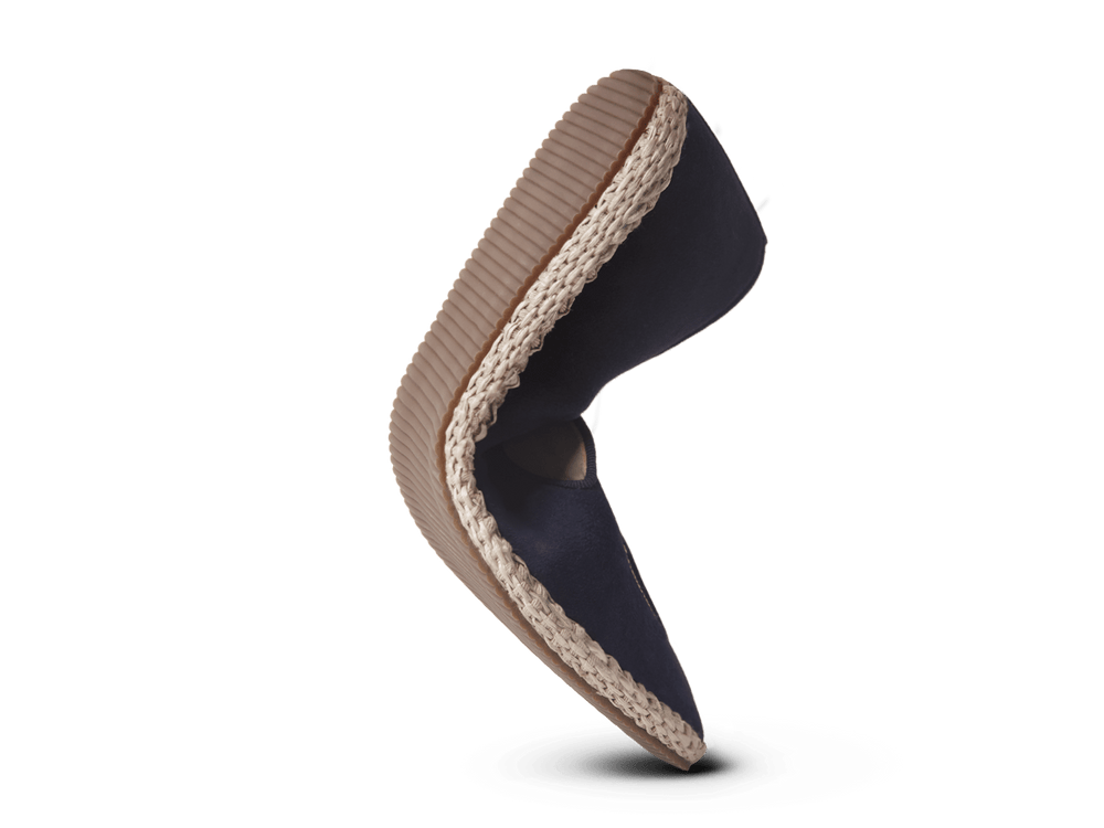 Calvi Espadrilles in Marina Navy Luxe Suede and Gros Grain