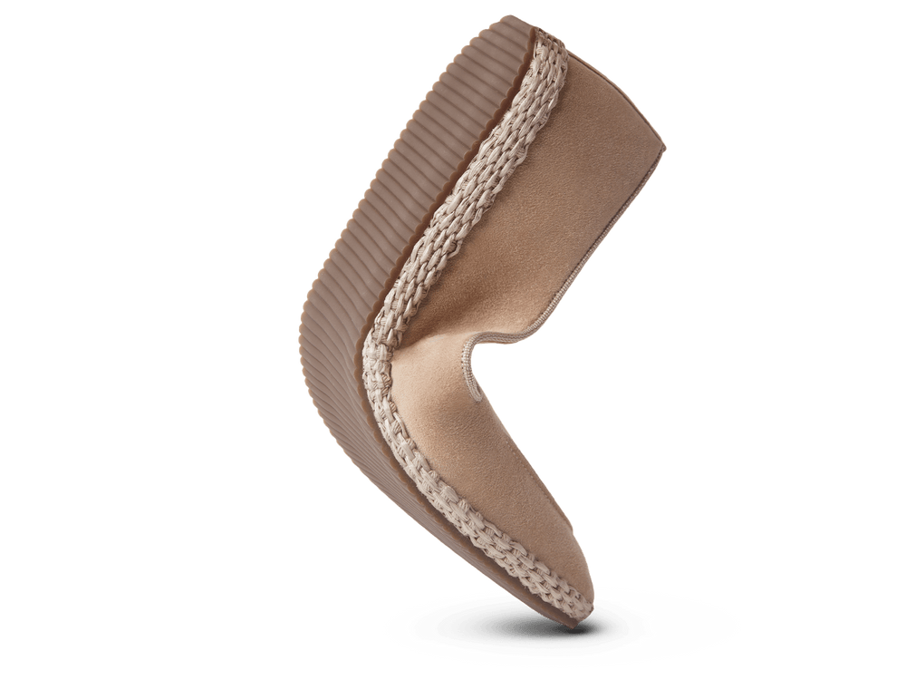 Calvi Espadrilles in Mastic Beige Luxe Suede and Gros Grain