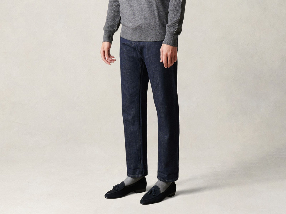 サガンクラシック タッセル ミッドナイトネイビースエード