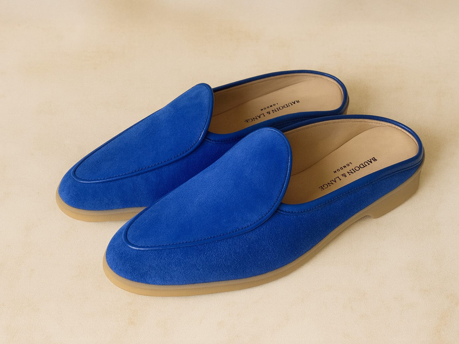 Stride Mule in Royal Blue Glove Suede