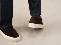 Beat Trainer in Dark Brown Suede Natural Sole
