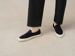 Beat Trainer in Midnight Navy Suede Natural Sole