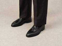 Hertford Tassel Loafers in Black Noble Calf