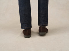 Stride Loafers in Dark Brown Glove Suede Dark Sole