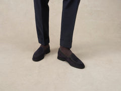 Stride Loafers in Midnight Navy Glove Suede Dark Sole