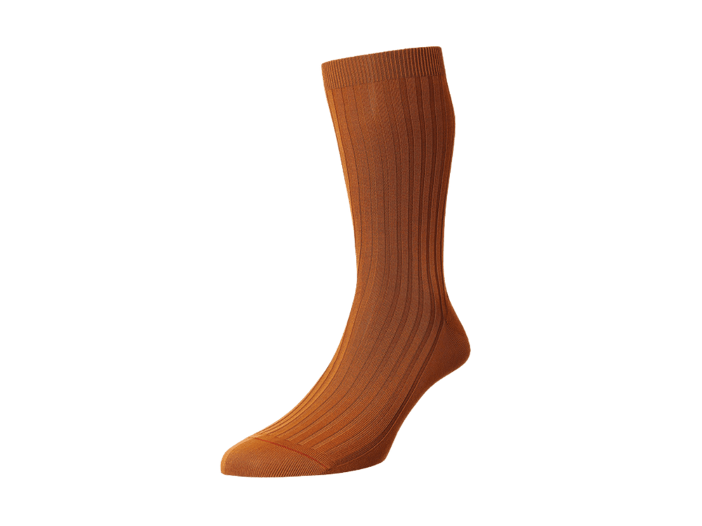 Cotton Socks in Cumin Orange