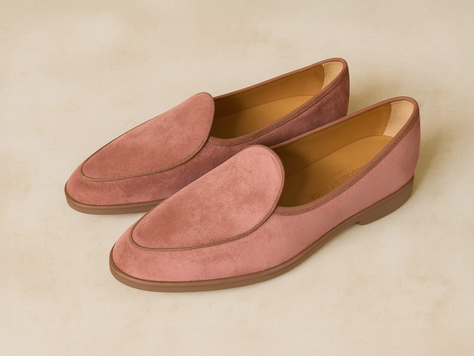 Stride Loafers in Brick Suede with Caramel Sole