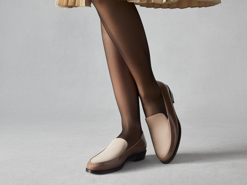 Ada Loafers in Marmotte Patent and Glove Suede