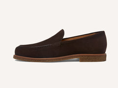 Antibes Loafers in Moka Brown Luxe Suede