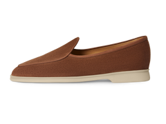 Stride Loafers in Cork Brown Glove Suede with Natural Sole