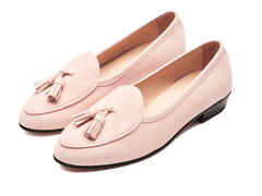 Sagan Classic Tassel Loafers in Soft Pink Asteria Suede