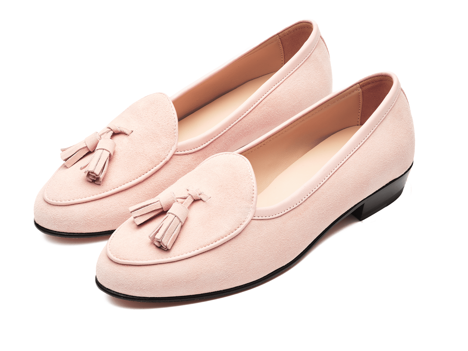 Sagan Classic Tassel Loafers in Soft Pink Asteria Suede