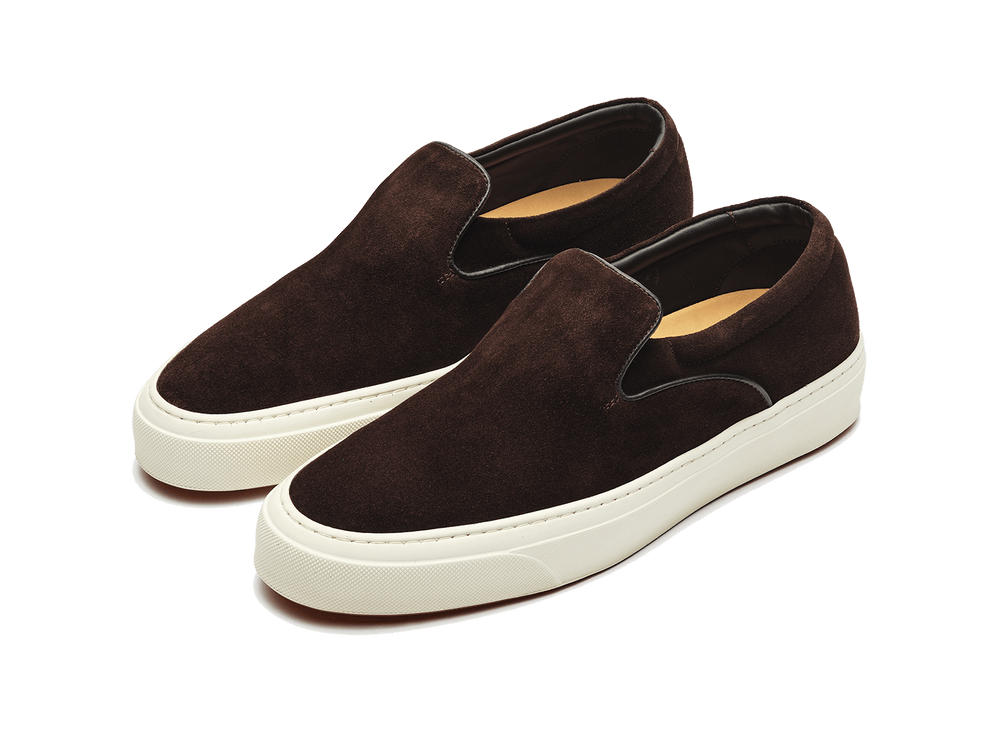 Beat Trainer in Dark Brown Suede Natural Sole