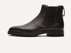 Ribot Boots in Dark Brown Hatch Grain Calf