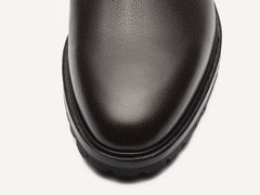 Ribot Boots in Dark Brown Hatch Grain Calf