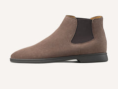 Rover Boots in Deep Taupe Glove Suede Dark Sole