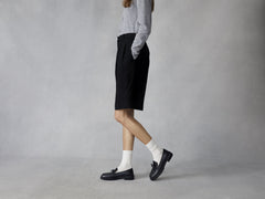 Charlotte Lace Loafers in Black Calf