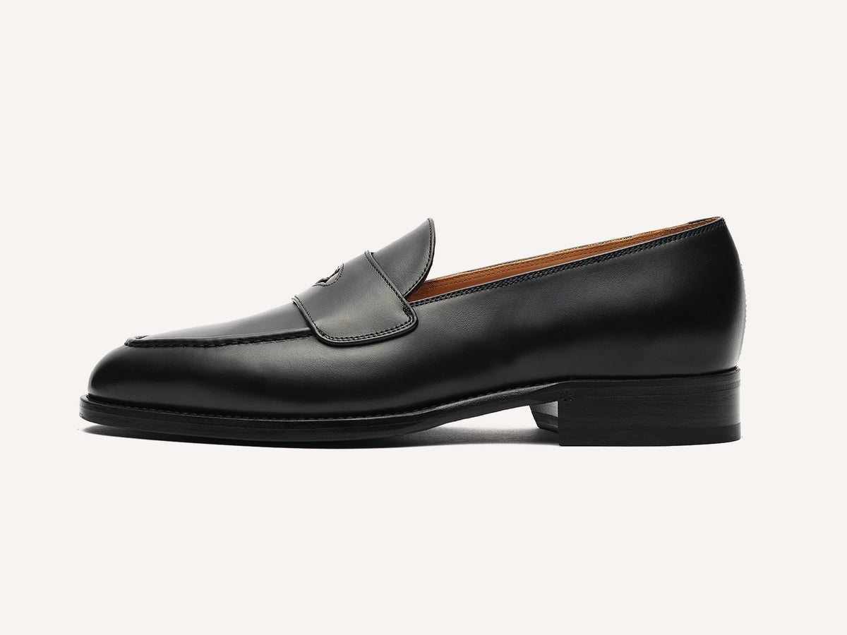 Berkeley Penny Loafers in Black Calf