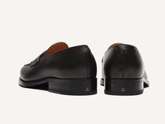 Berkeley Penny Loafers in Dark Brown Hatch Grain Calf