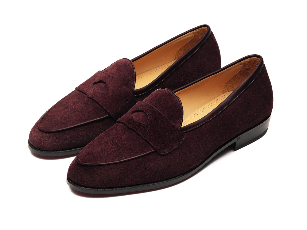 Grand Fleurus in Dark Burgundy Shield Suede
