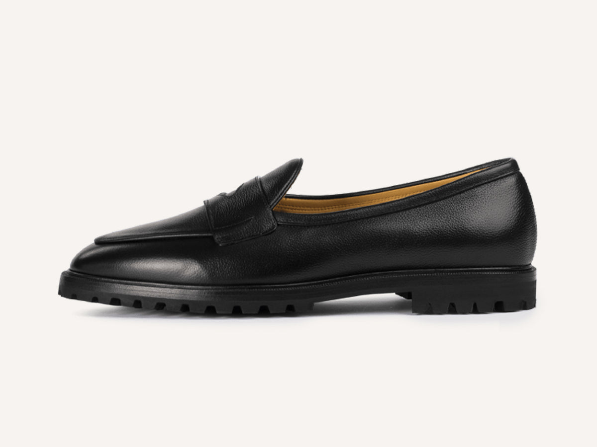 Grand Varenne Loafers in Black Shield Calf