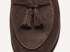 Grand Conti Tassel Loafers in Dark Brown Shield Suede
