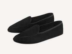 Lune Slippers in Black Luxe Suede
