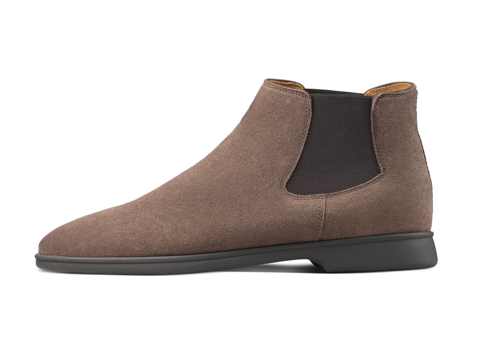 Rover Boots in Deep Taupe Glove Suede Dark Sole