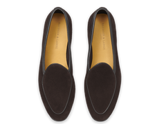Sagan Classic Loafers in Lusitanias Dark Brown Asteria Suede