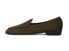 Sagan Classic Loafers in Olivine Green Asteria Suede
