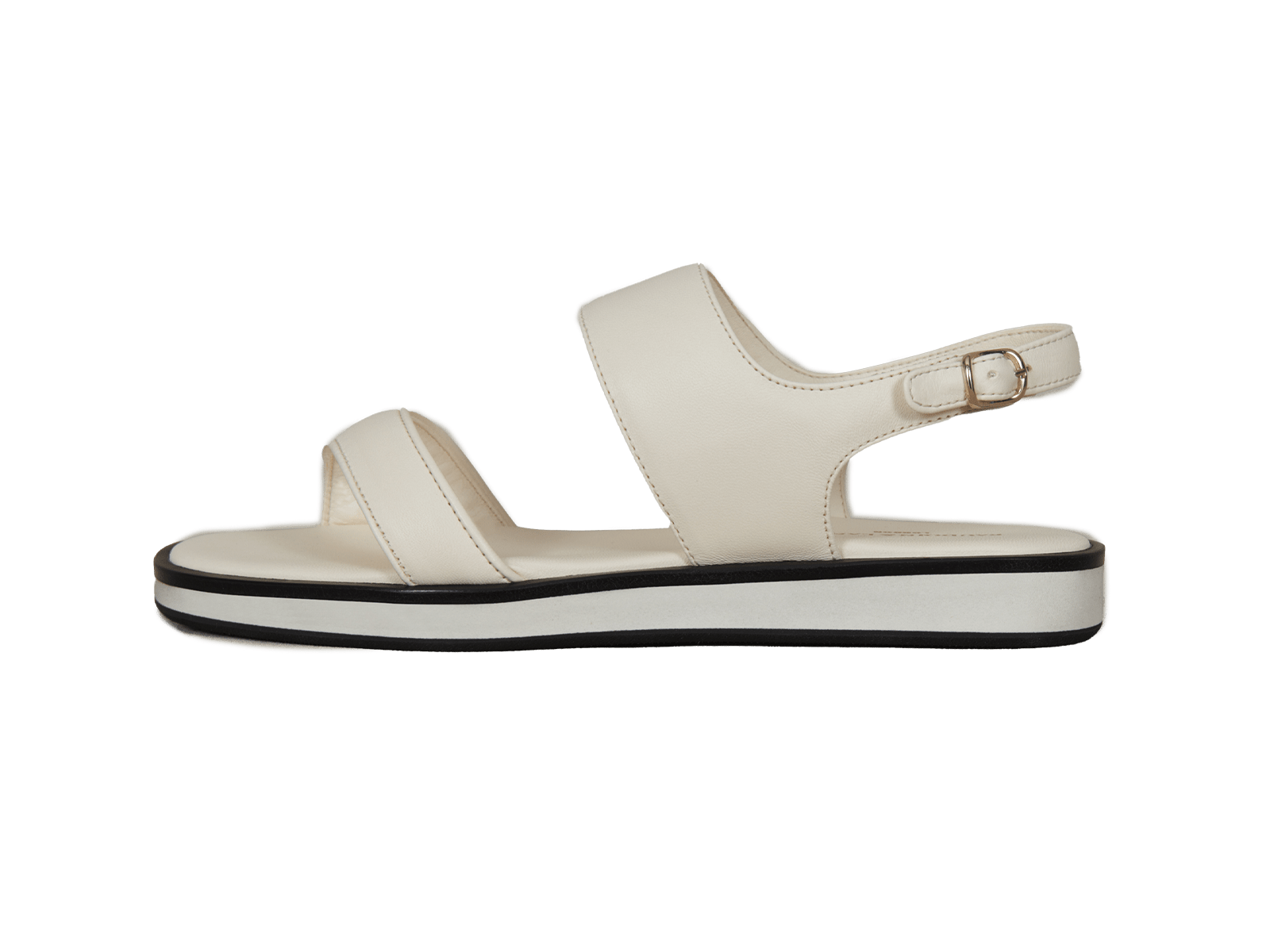 Nuage Sandal in Blanc Casse Nappa
