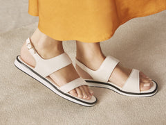 Nuage Sandal in Blanc Casse Nappa