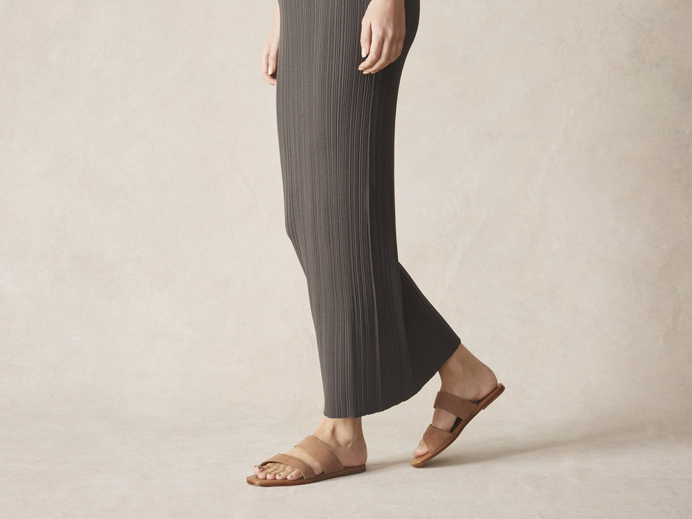 Plume Sandal in Alezan Luxe Suede and Nappa