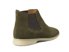 Rover Boots in Moss Glove Suede Natural Sole