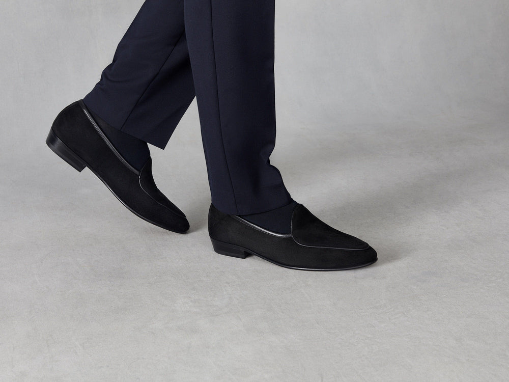 サガンクラシック プレーン オブシディアンブラックスエード