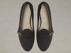 Sagan Classic Buckle in Lusitanias Dark Brown Asteria Suede