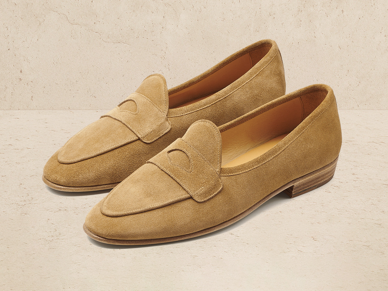 Sagan Classic Ginkgo Loafers in Clay Glove Suede