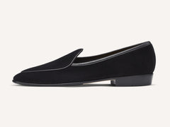 Sagan Classic Loafers in Obsidian Black Asteria Suede