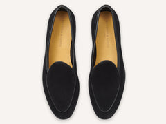 Sagan Classic Loafers in Obsidian Black Asteria Suede