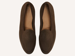 Sagan Classic Loafers in Olivine Green Asteria Suede