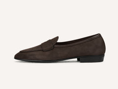 Sagan Ginkgo Loafers in Lusitanias Dark Brown Asteria Suede