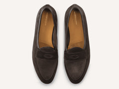 Sagan Ginkgo Loafers in Lusitanias Dark Brown Asteria Suede