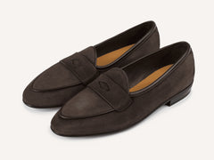 Sagan Ginkgo Loafers in Lusitanias Dark Brown Asteria Suede