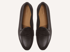 Sagan Rubber Ginkgo Loafers in Dark Brown Drape Calf