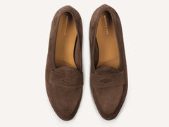 Sagan Rubber Ginkgo Loafers in Deep Taupe Asteria Suede