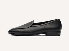 Sagan Rubber Loafers in Black Lunar Grain Calf