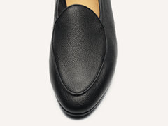 Sagan Rubber Loafers in Black Lunar Grain Calf